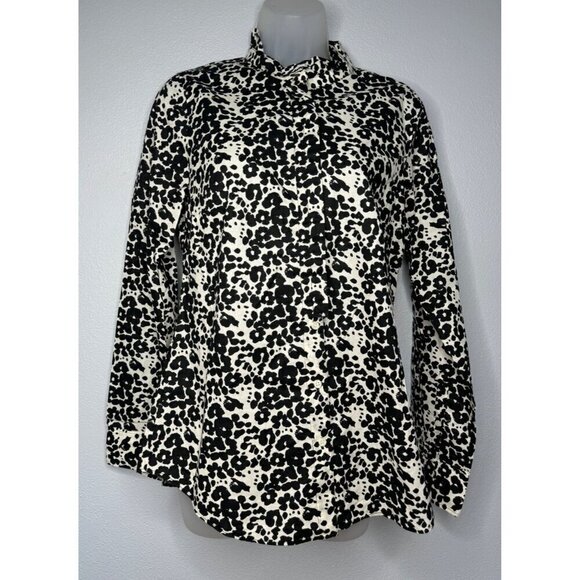 J. Crew Tops - J.Crew The Perfect Shirt Cotton Long Sleeve Button Up SZ S Leopard Animal Print